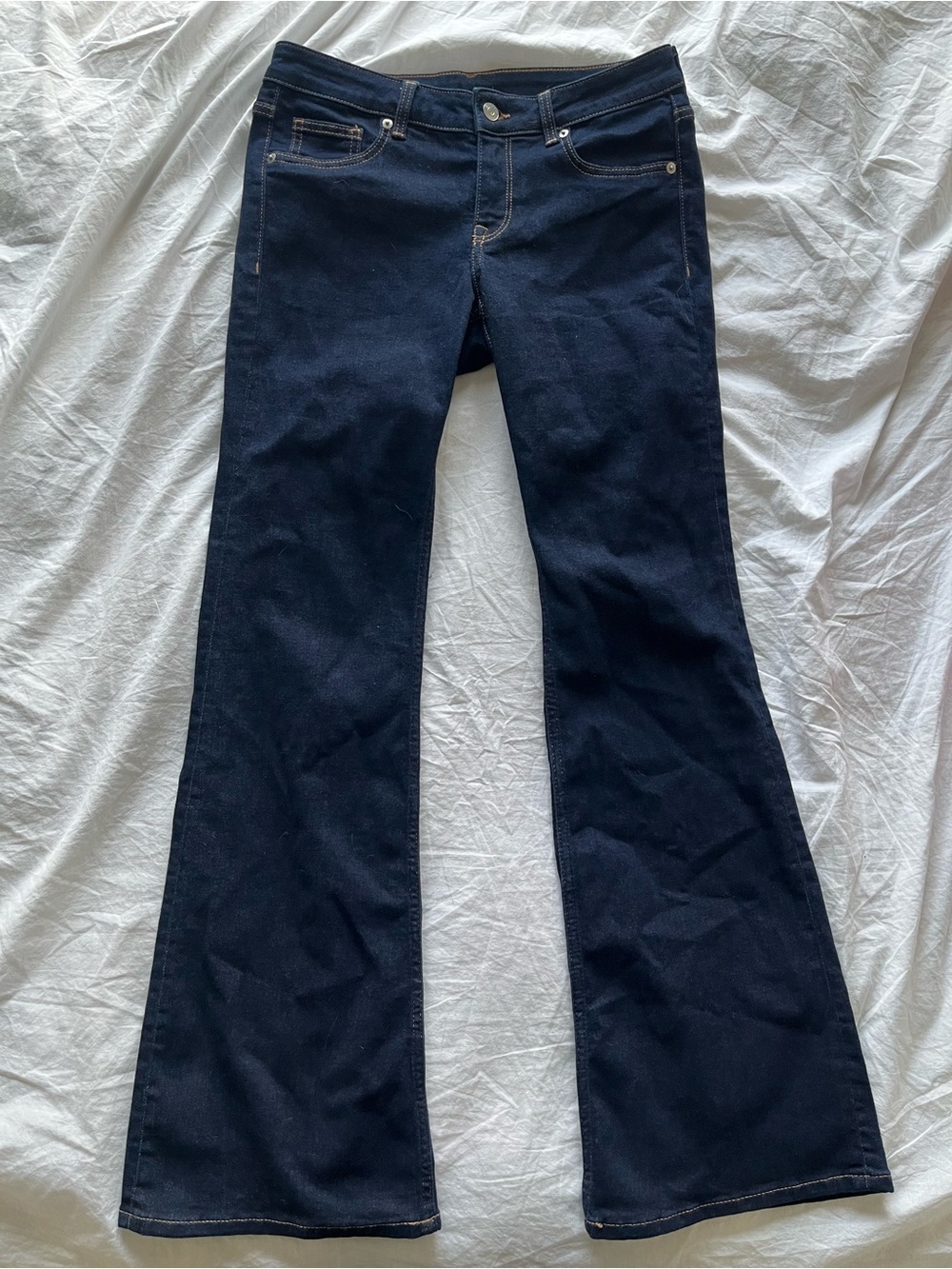 Dark wash flare jeans